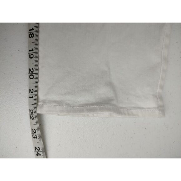 Gloria Vanderbilt Amanda Capri Floral Embroidered White Crop Casual Size 6 - Picture 6 of 10